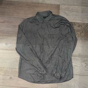 Mens XL J Crew Mercantile Flex Casual Button Up/Flannel Solid Gray